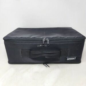 Sprint Vintage 60 Capacity Cassette Tape Storage Case Black Nylon Padded Bag